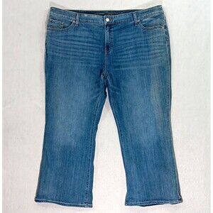 Chico's So Slimming Girlfriend Kick Flare Jeans Women's Plus Size 20 Blue